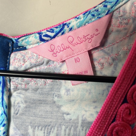 Lilly Pulitzer CARLOTTA STRETCH SHIFT DRESS Deep Indigo Joy Ride Size 10 - Picture 4 of 6